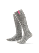 Graue Wolle Damensocken Bubblegum, Kniesocke, 37-41