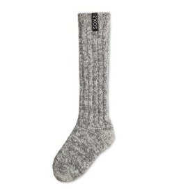 Graue Wolle Damen- & Herrensocken Jet Black, Kniesocke, 42-46
