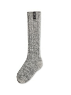 Graue Wolle Damen- & Herrensocken Jet Black, Kniesocke, 42-46