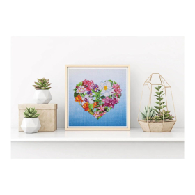 Diamond Painting Blumenherz