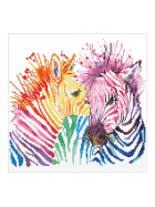 Diamond Painting Regenbogen Zebras