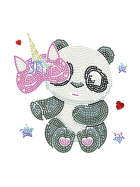 Diamond Painting Panda mit Maske