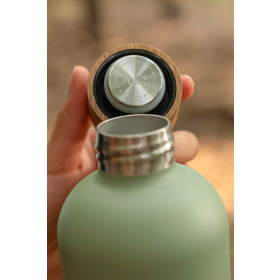 T&N Trinkflasche Edelstahl Wood Edition, 500 ml, Olive Green