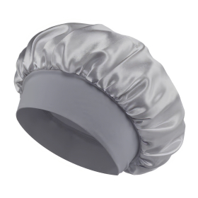 Satin Haarschlaf-Haube, Grau