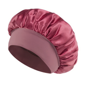 Satin Haarschlaf-Haube, Altrosa