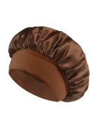 Satin Haarschlaf-Haube, Braun