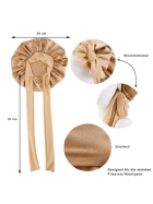 Satin Haarschlafhaube XL Bonnet zum Binden, t&uuml;rkisblau