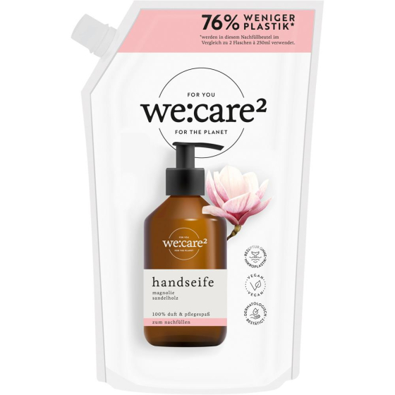 we:care2 Nachfüllbeutel Handseife, Magnolie-Sandelzolz, 500 ml