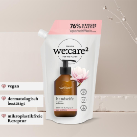 we:care2 Nachfüllbeutel Handseife, Magnolie-Sandelzolz, 500 ml
