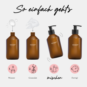 we:care2 Kennenlern-Set, Handseife-Granulat, Magnolie-Sandelholz