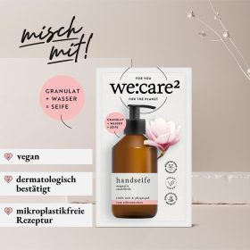 we:care2 Kennenlern-Set, Handseife-Granulat, Magnolie-Sandelholz