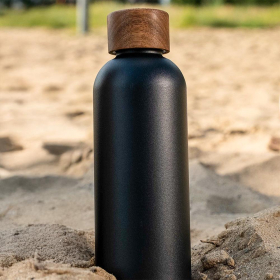T&N Trinkflasche Edelstahl Wood Edition, 1000 ml, Anthracite
