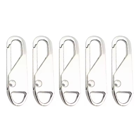 Universa Zipper Öse X1, 5er-Set, silber