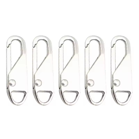Universa Zipper Öse X1, 5er-Set, silber