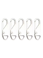 Universa Zipper Öse X1, 5er-Set, silber
