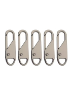 Universa Zipper Öse X1, 5er-Set, anthrazit