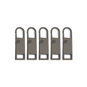 Universa Zipper Öse X2, 5er-Set, anthrazit