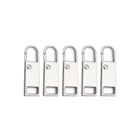 Universa Zipper Öse X2, 5er-Set, silber