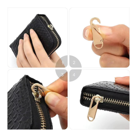 Universa Zipper Öse X2, 5er-Set, silber