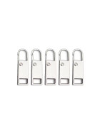 Universa Zipper Öse X2, 5er-Set, silber