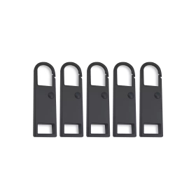 Universa Zipper Öse X2, 5er-Set, schwarz
