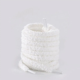 Fuzzy Laces, Plüsch-Schnürsenkel, weiss