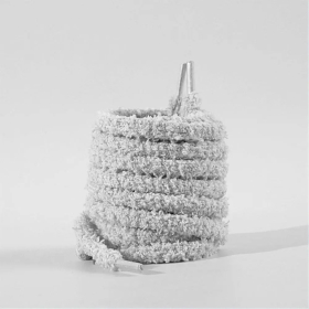 Fuzzy Laces, Plüsch-Schnürsenkel, grau