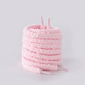 Fuzzy Laces, Plüsch-Schnürsenkel, rosa