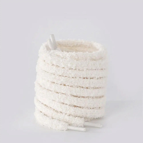 Fuzzy Laces, Plüsch-Schnürsenkel, beige