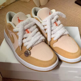 Fuzzy Laces, Plüsch-Schnürsenkel, beige