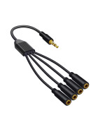 HiDef Audio-Splitter, 3.5 mm Klinke zu 4 x 3.5 mm Buchse