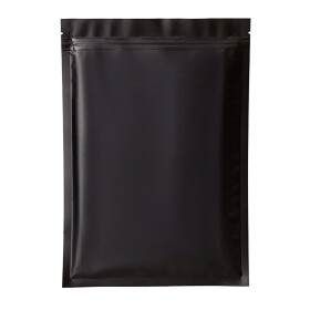 Alu Mylar Folien Durchverschlussbeutel, schwarz matt, 14...