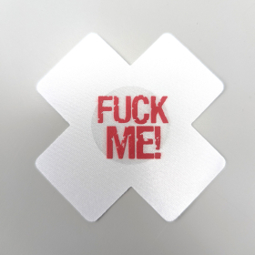 beKinky Nippel-Sticker Fuck Me, weiss