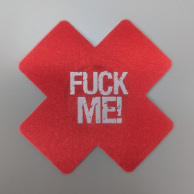 beKinky Nippel-Sticker Fuck Me, rot