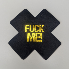 beKinky Nippel-Sticker Fuck Me, schwarz