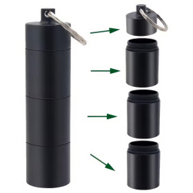 Alu Tablettenbox 3 in 1, silber