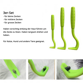 Zeckenentferner 3er-Set, gelb