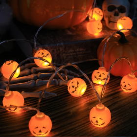 Lichterkette Halloween Kürbis