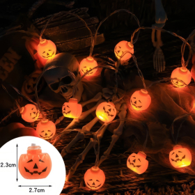 Lichterkette Halloween Kürbis