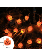 Lichterkette Halloween Kürbis