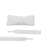 Fuzzy Laces Flat, Plüsch-Schnürsenkel, weiss