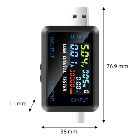 USB-C + USB Digital Power Tester