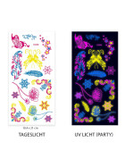 Fluoreszierende Tattoos Party Garden