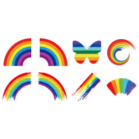 RegenbogenTattoos, 8er-Set