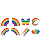 RegenbogenTattoos, 8er-Set