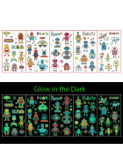 Glow in the Dark Tattoos Robots