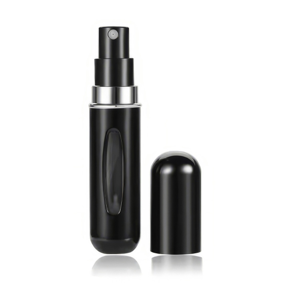 Mini Parfümzerstäuber Flasche, 10 ml, schwarz