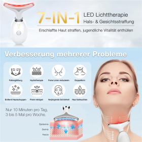 7in1 LED Lichttherapie für Hals- & Gesicht, schwarz
