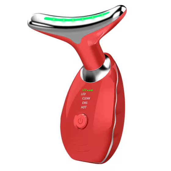 7in1 LED Lichttherapie f&uuml;r Hals- & Gesicht, rot