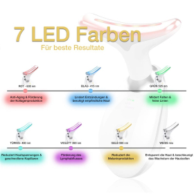 7in1 LED Lichttherapie f&uuml;r Hals- & Gesicht, rot